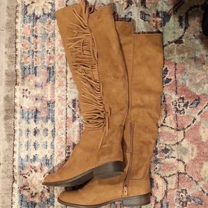 Xhilaration Shoes | Tall Fringe Boots